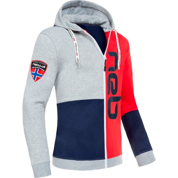 Nebulus Sweatjacke NEBSTER, P6110 - Herren, navy-rot-grau, L