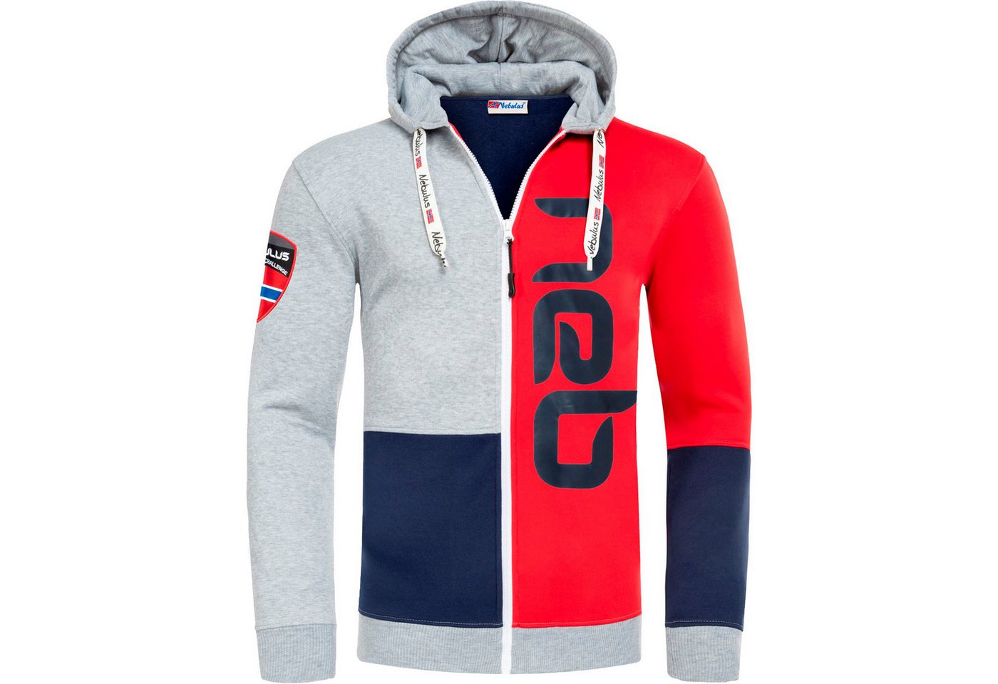Nebulus Sweatjacke NEBSTER, P6110 - Herren, navy-rot-grau, L – Bild 3 von 5