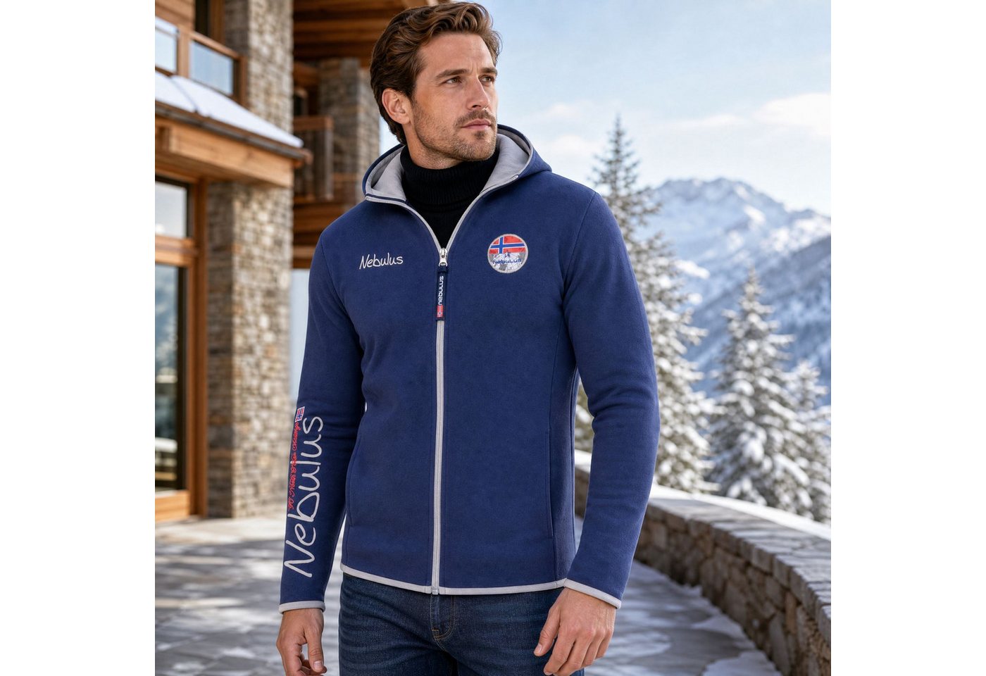 Nebulus Sweatjacke NORTIS, P6552 - Herren, navy-grau, XL – Bild 3 von 5