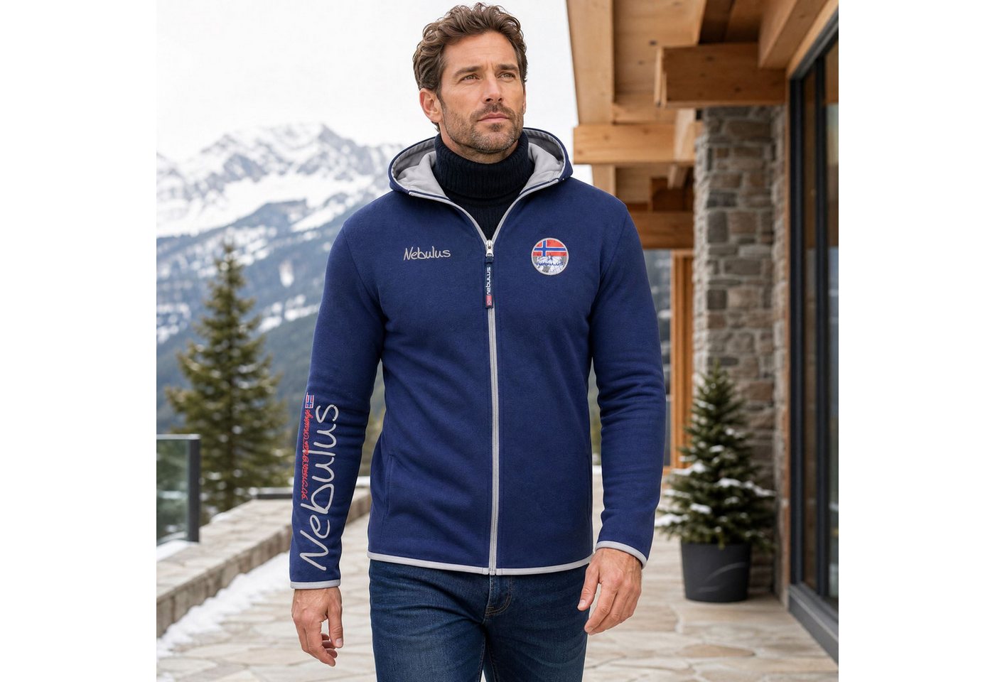 Nebulus Sweatjacke NORTIS, P6552 - Herren, navy-grau, XL – Bild 4 von 5