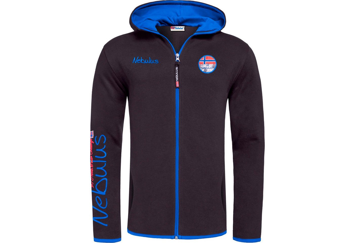 Nebulus Sweatjacke NORTIS, P6550 - Herren, schwarz-kobalt, XL – Bild 2 von 5