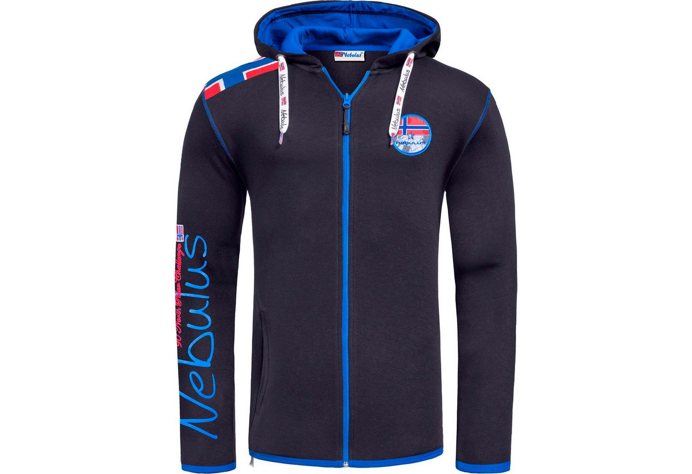 Nebulus Sweatjacke TURIOL, P6530 - Herren, schwarz-kobalt, M – Bild 2 von 5