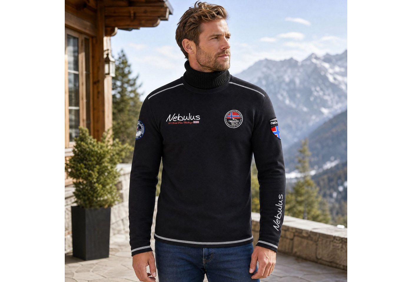 Nebulus Sweatshirt BOOGY, Q970 - Herren, schwarz, XL – Bild 3 von 5