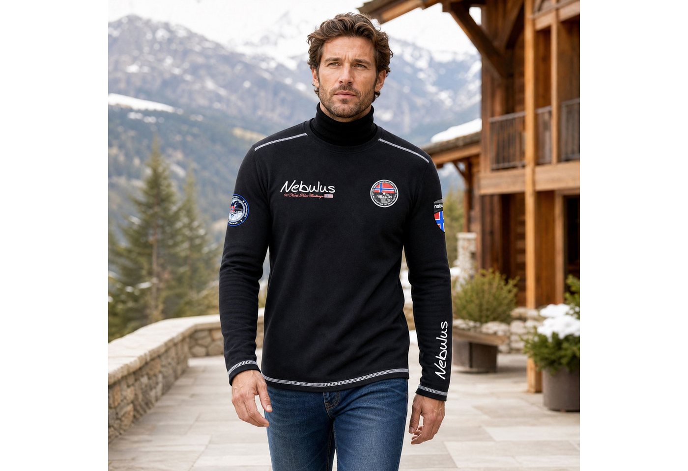 Nebulus Sweatshirt BOOGY, Q970 - Herren, schwarz, XL – Bild 4 von 5