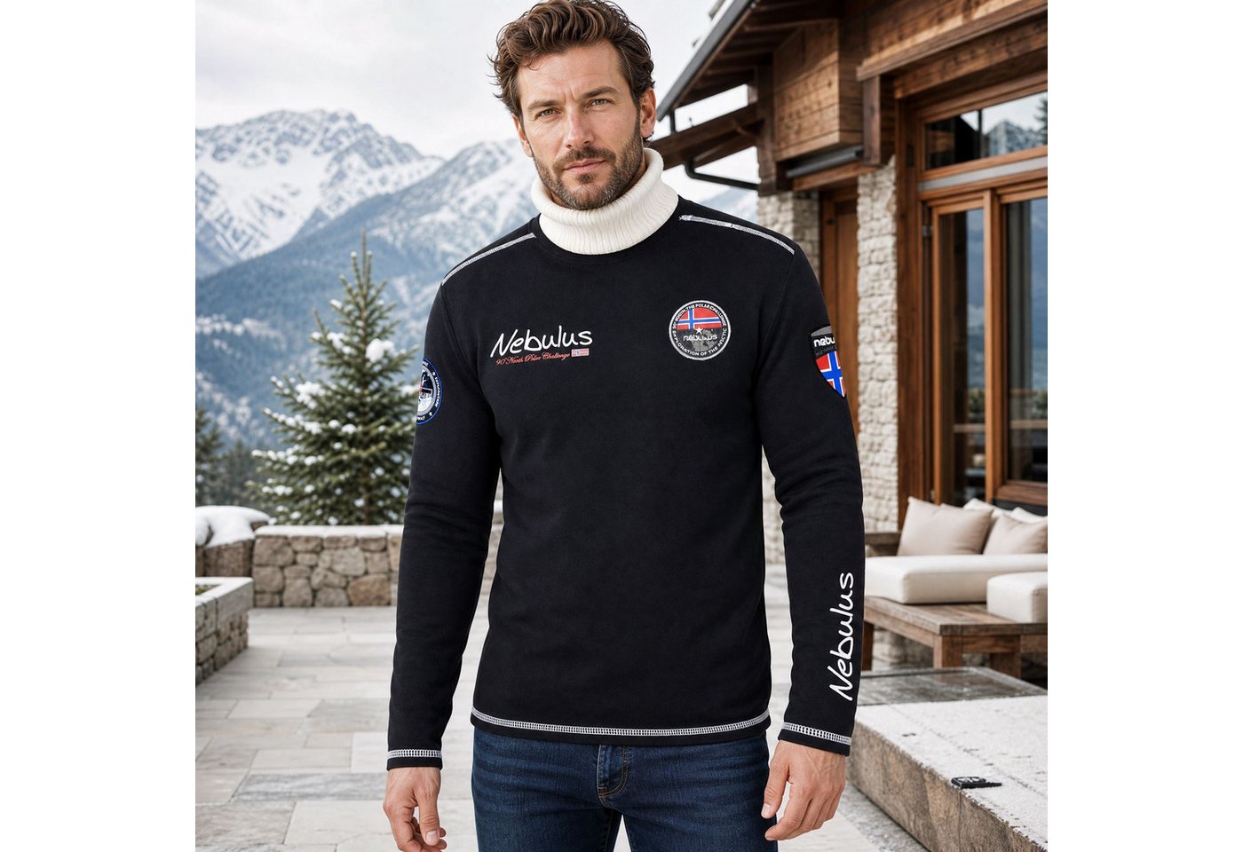 Nebulus Sweatshirt BOOGY, Q970 - Herren, schwarz, XL – Bild 5 von 5