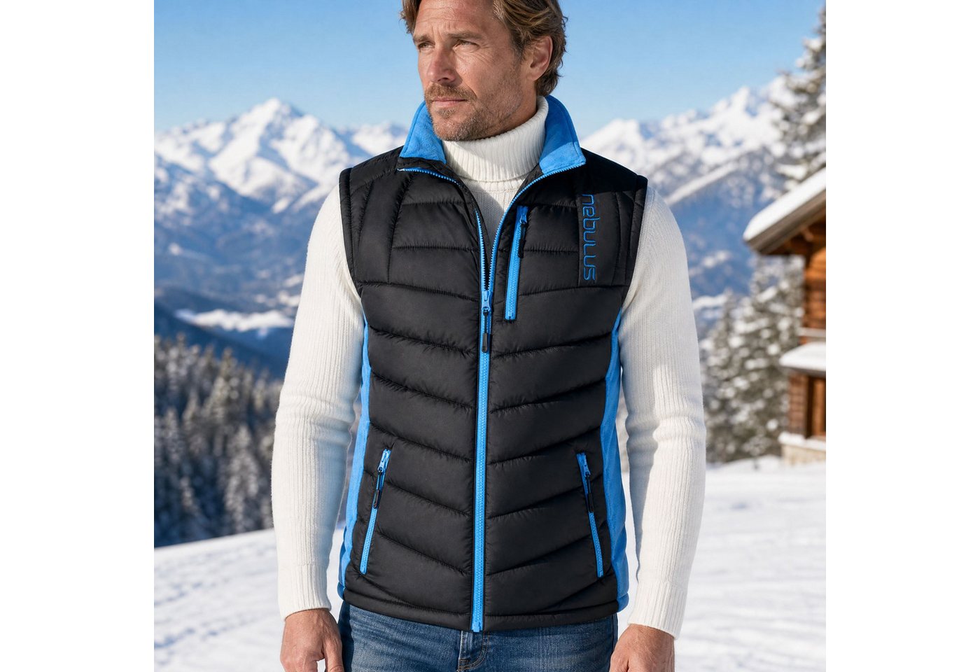 Nebulus Weste & Hemd REVIVAL, P4737 - Herren, schwarz-malibu, L – Bild 3 von 5