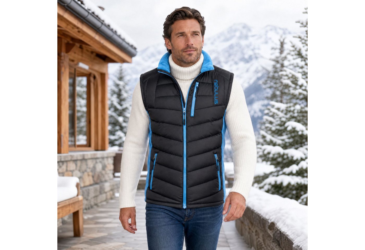 Nebulus Weste & Hemd REVIVAL, P4737 - Herren, schwarz-malibu, L – Bild 4 von 5