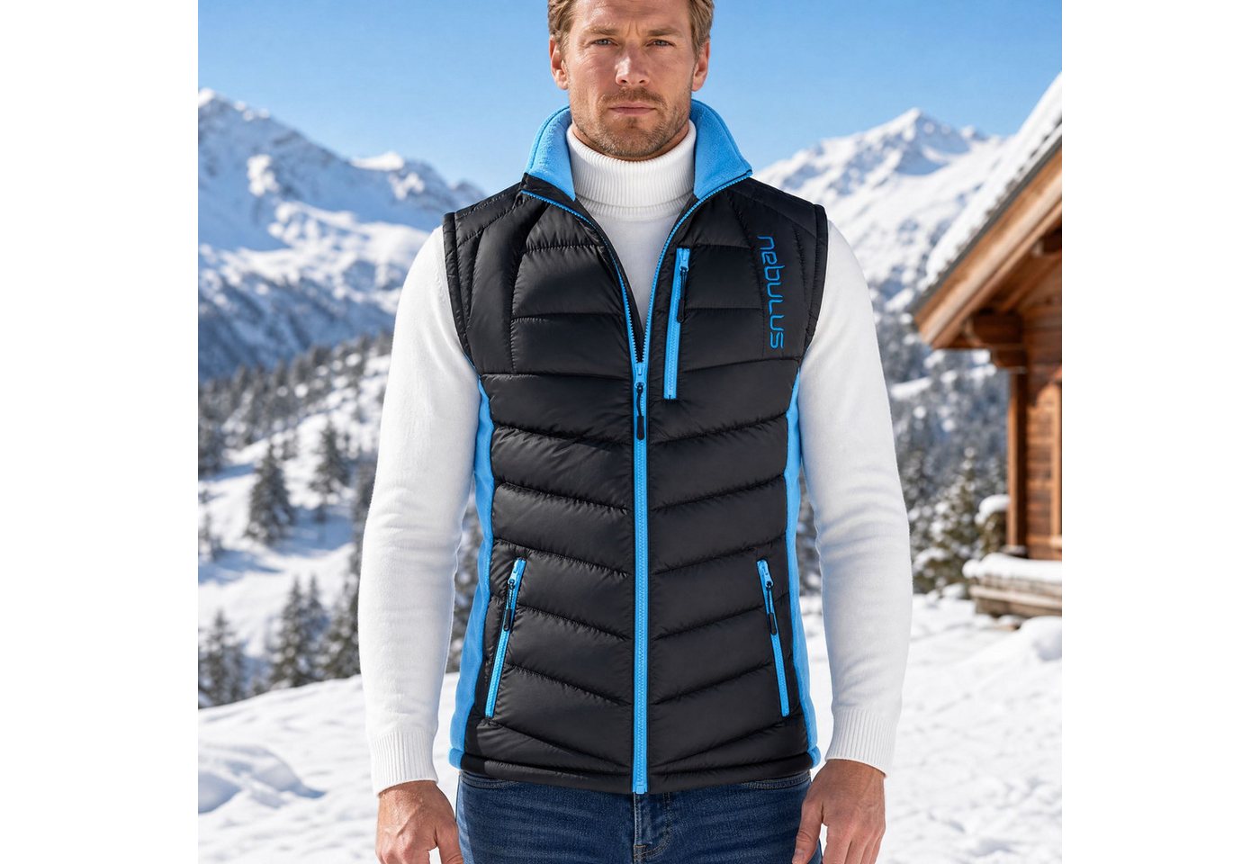 Nebulus Weste & Hemd REVIVAL, P4737 - Herren, schwarz-malibu, L – Bild 5 von 5