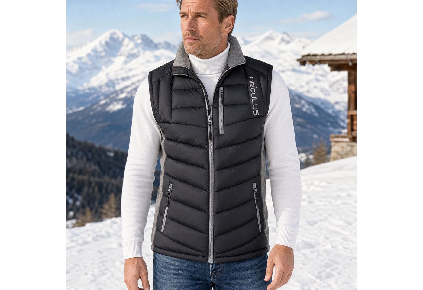 Nebulus Weste & Hemd REVIVAL, P4735 - Herren, schwarz-grau, XXL – Bild 3 von 5