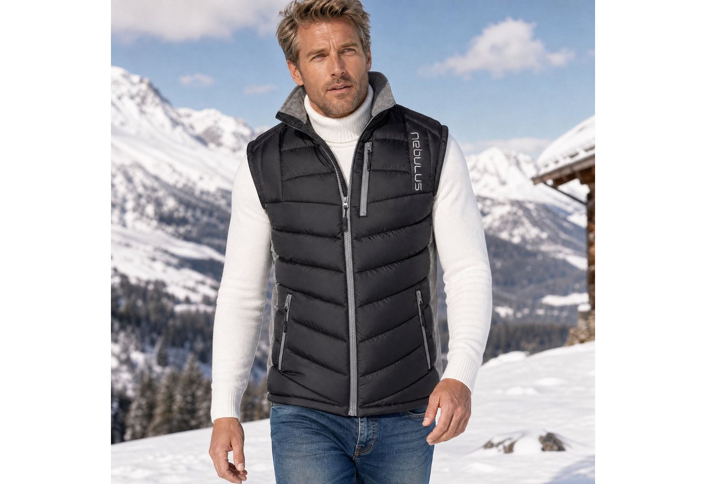 Nebulus Weste & Hemd REVIVAL, P4735 - Herren, schwarz-grau, XXL – Bild 4 von 5