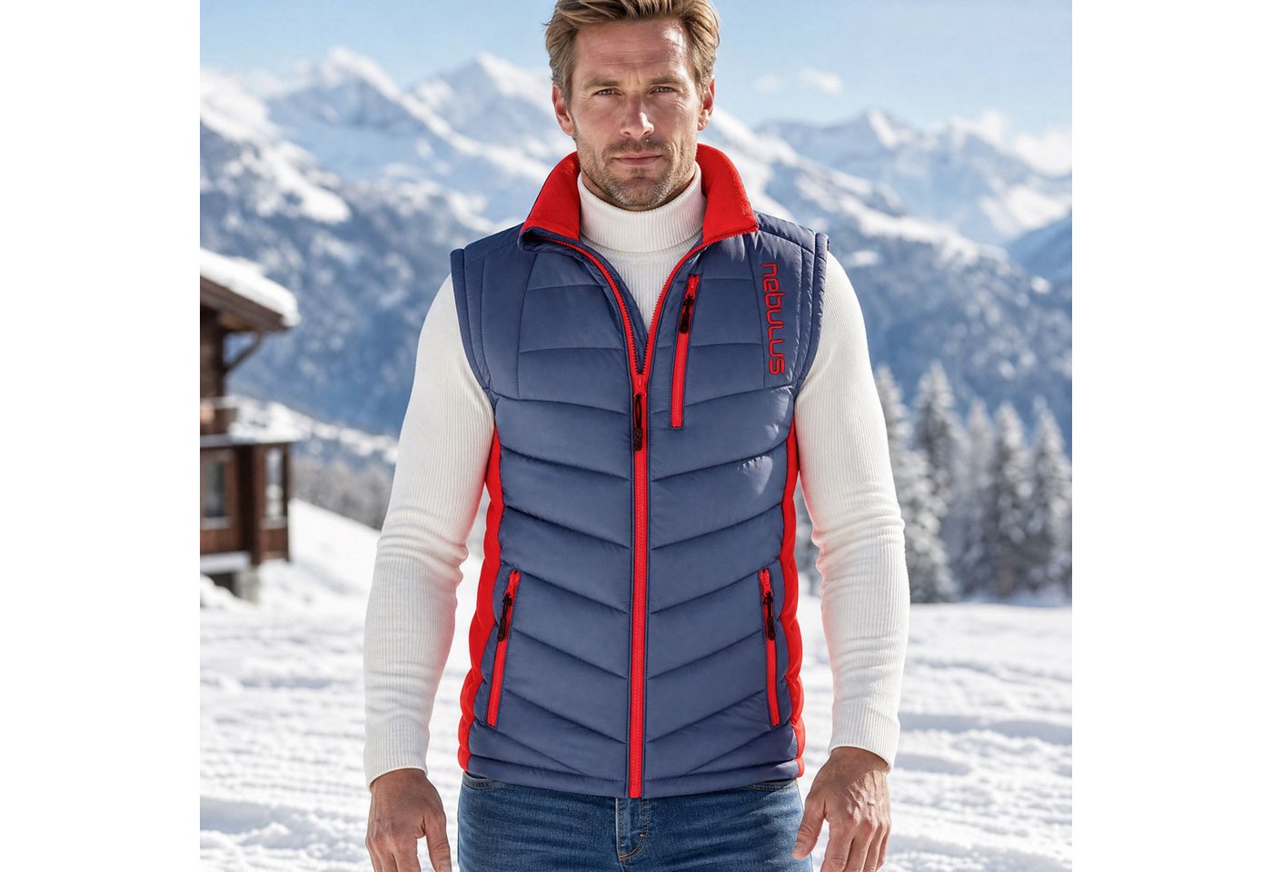 Nebulus Weste & Hemd REVIVAL, P5830 - Herren, navy-rot, L – Bild 3 von 5
