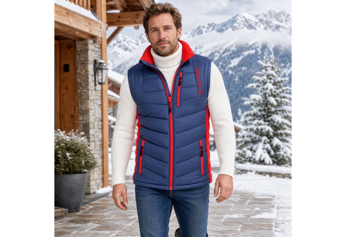 Nebulus Weste & Hemd REVIVAL, P5830 - Herren, navy-rot, L – Bild 4 von 5