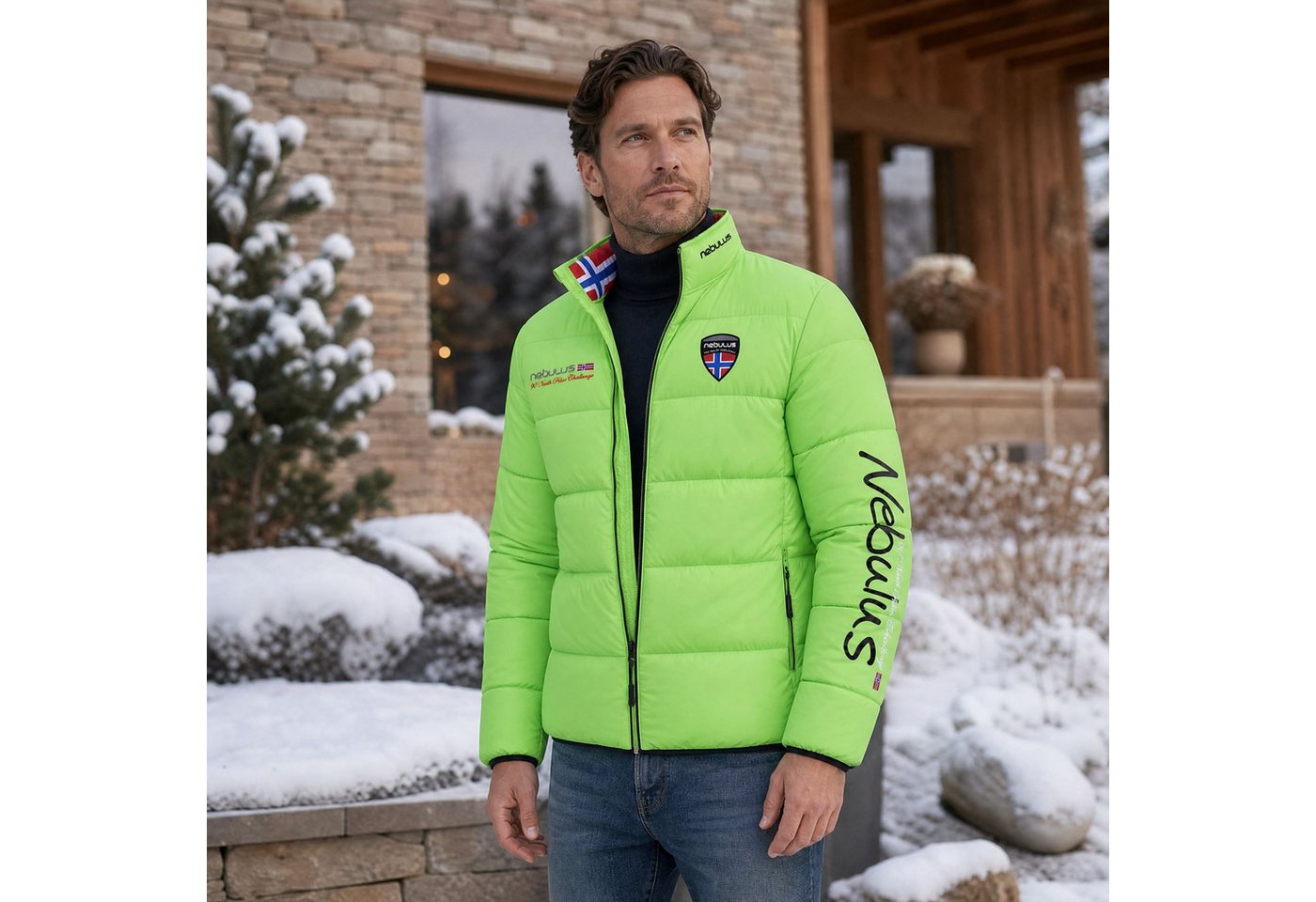 Nebulus Winterjacke EXODUS, P4165 - Herren, grün-schwarz, XL – Bild 4 von 5