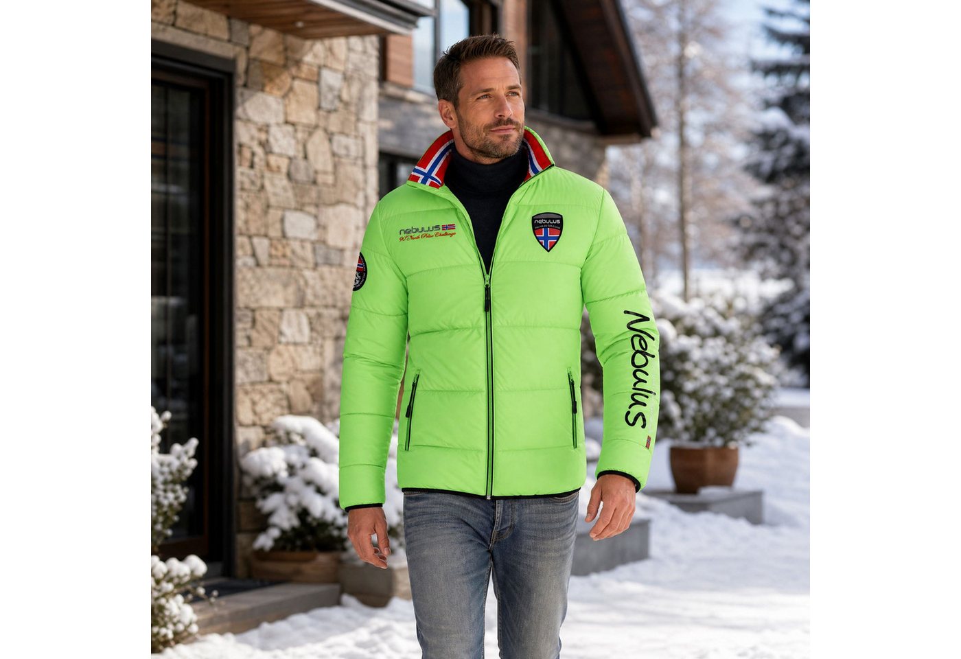 Nebulus Winterjacke EXODUS, P4165 - Herren, grün-schwarz, XL – Bild 5 von 5