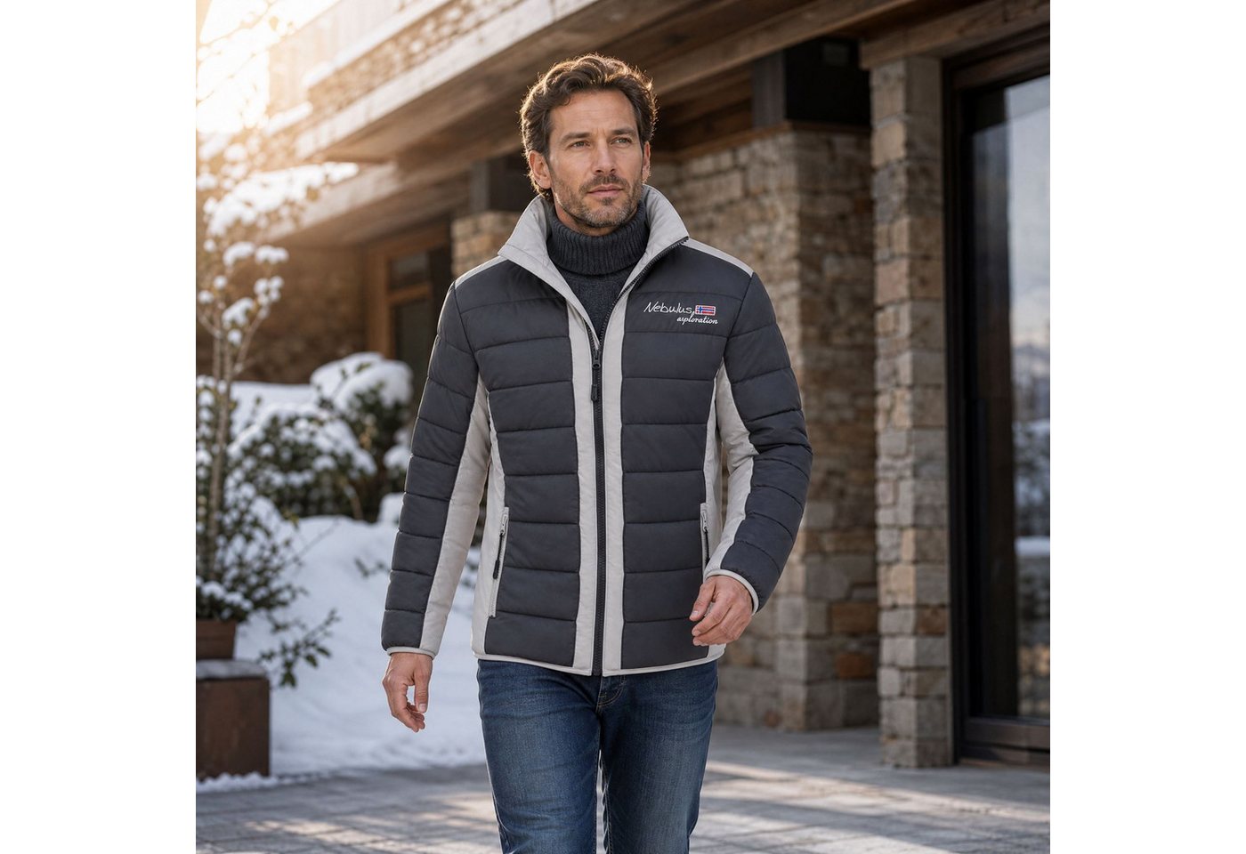 Nebulus Winterjacke FIGHT, P5902 - Herren, schwarz-grau, XXL – Bild 5 von 5
