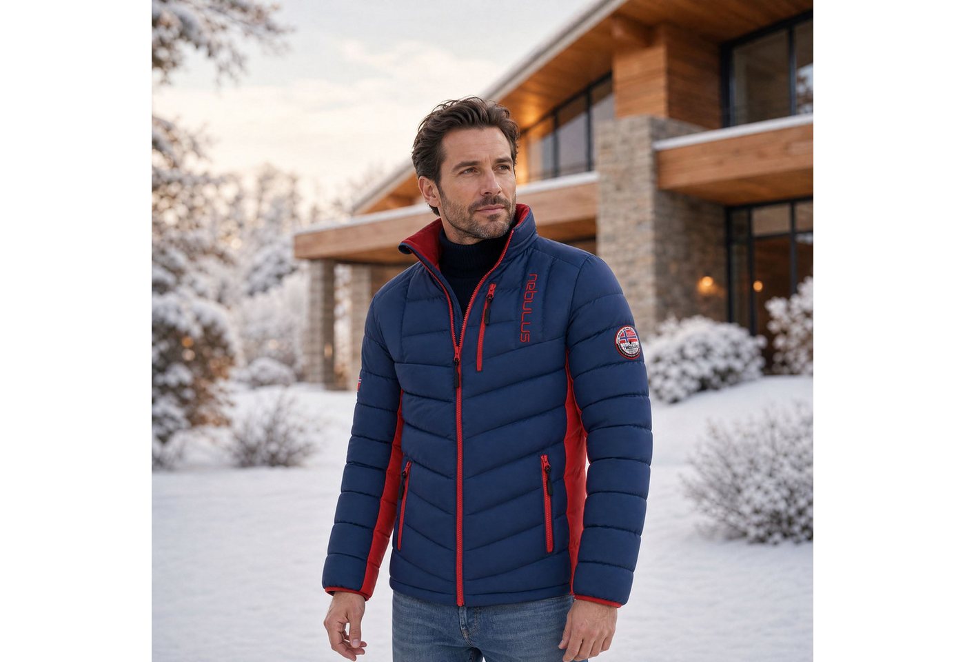 Nebulus Winterjacke GRAFFITY, P5840 - Herren, navy-rot, XXL – Bild 4 von 5