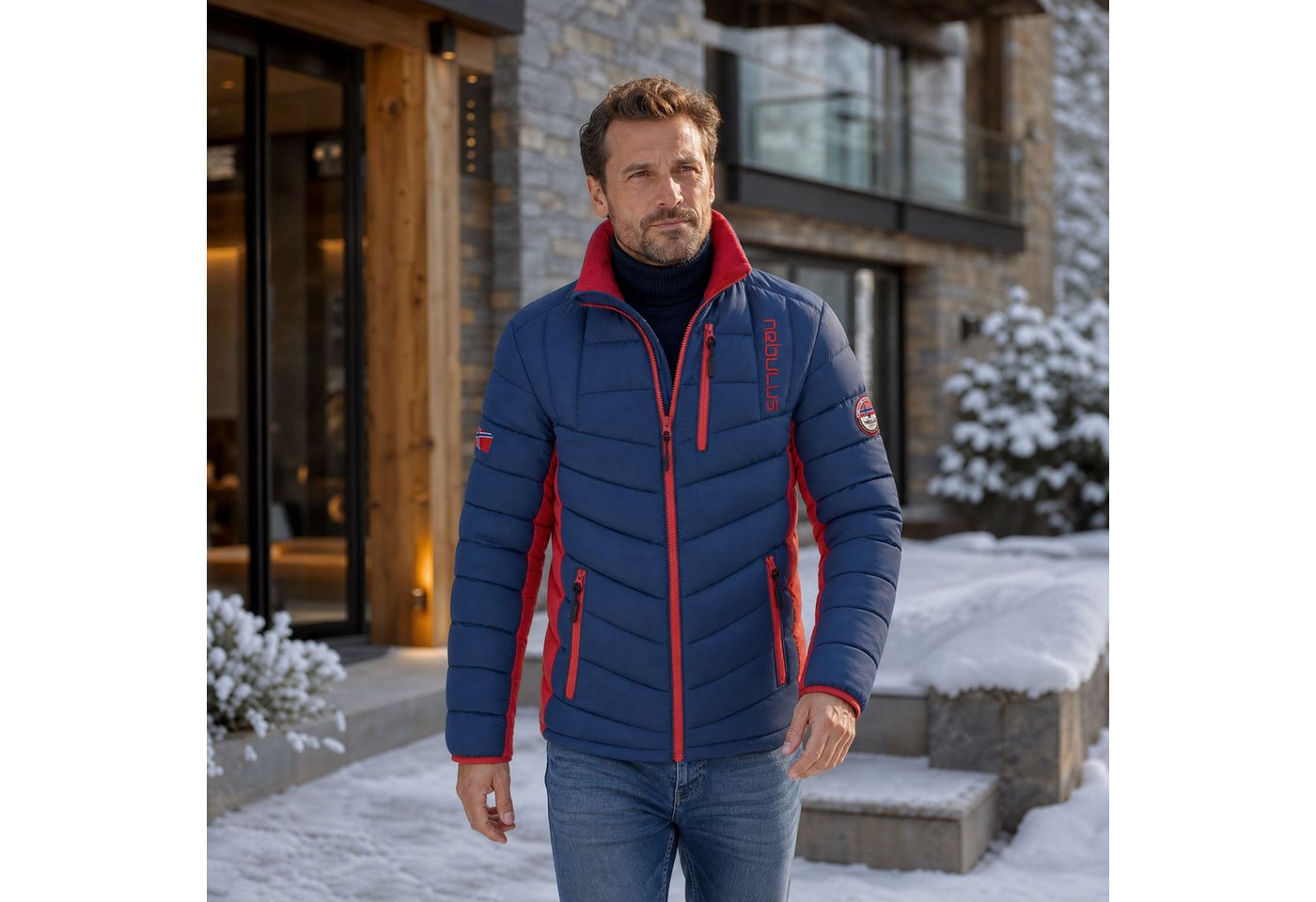Nebulus Winterjacke GRAFFITY, P5840 - Herren, navy-rot, XXL – Bild 5 von 5