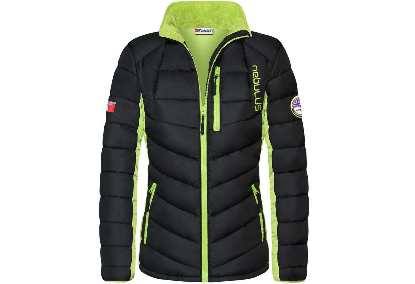 Nebulus Winterjacke Winterjacke, P4773 - Damen, schwarz-lime, L/40 – Bild 2 von 5