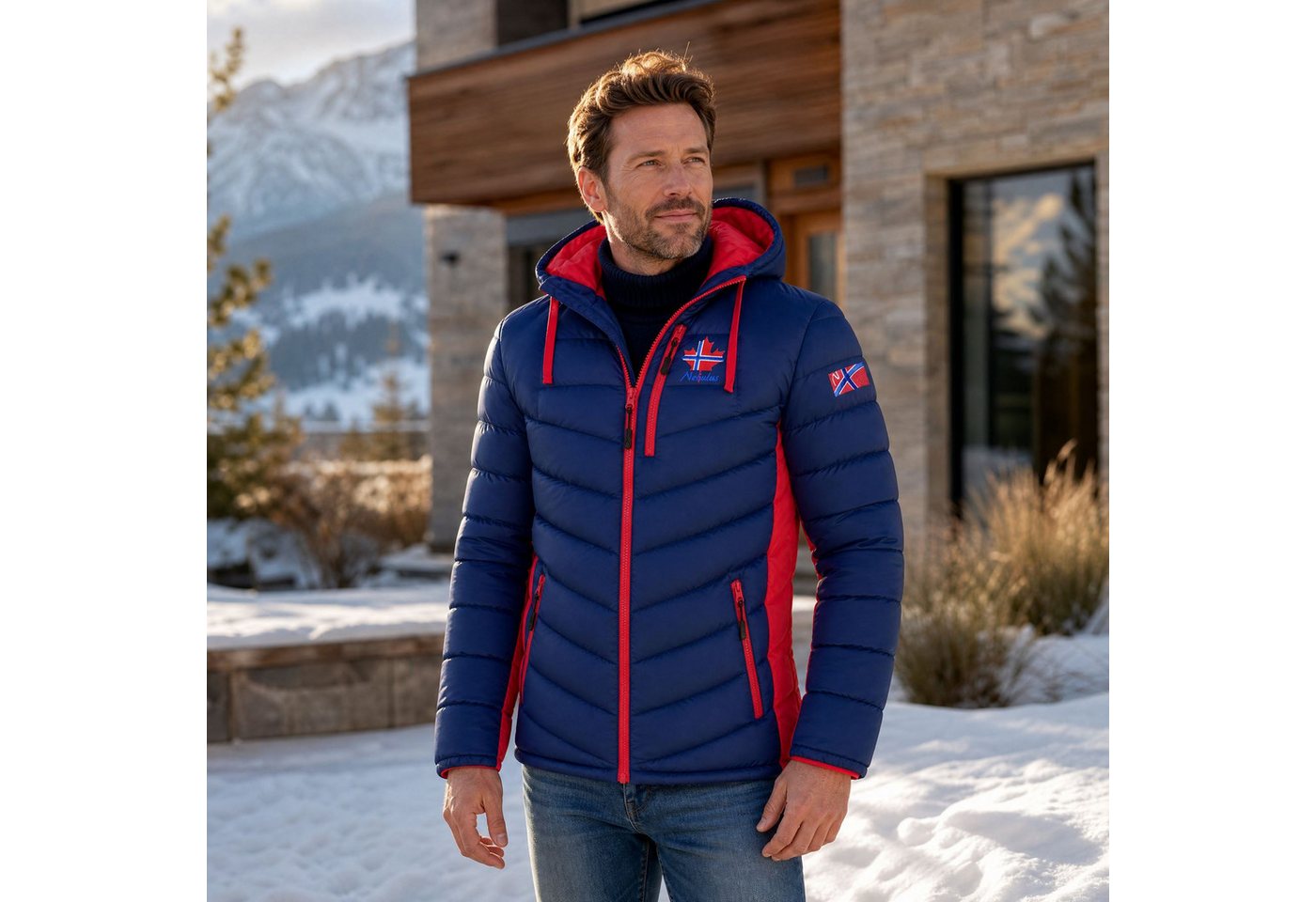 Nebulus Winterjacke MERIK, P4800 - Herren, navy-rot, 3XL – Bild 4 von 5