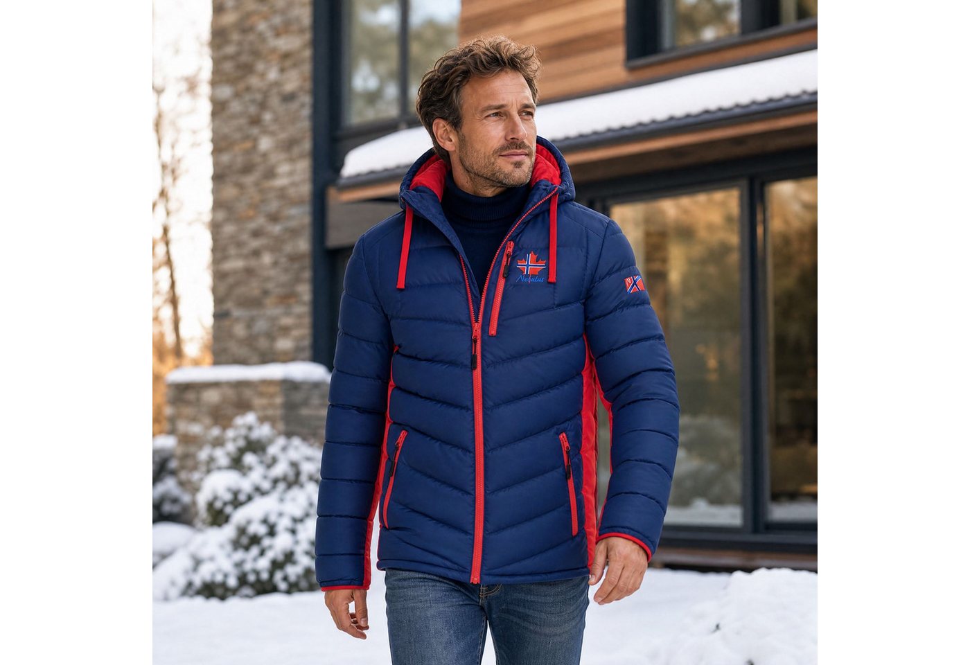 Nebulus Winterjacke MERIK, P4800 - Herren, navy-rot, 3XL – Bild 5 von 5