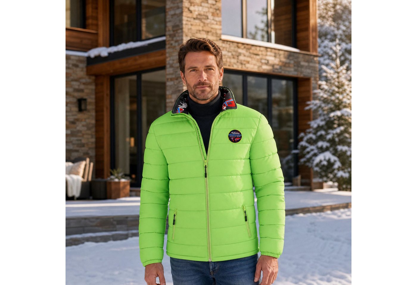 Nebulus Winterjacke TAMMES, P2182 - Herren, limettengrün, XXL – Bild 3 von 5