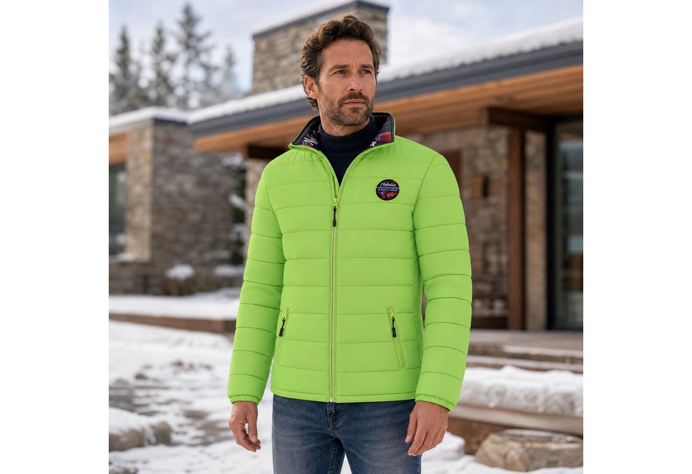 Nebulus Winterjacke TAMMES, P2182 - Herren, limettengrün, XXL – Bild 5 von 5