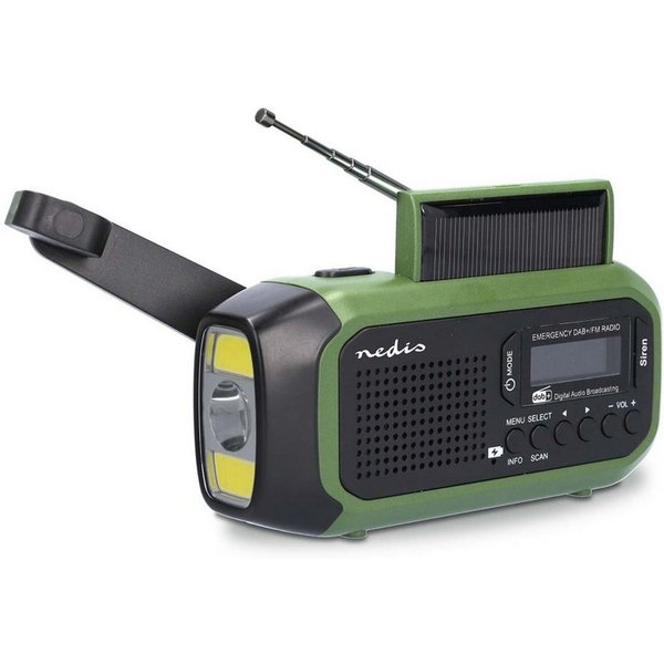 Nedis RDDBCR2000GN Radio (Robustes Notfallradio mit langer Batterielaufzeit)