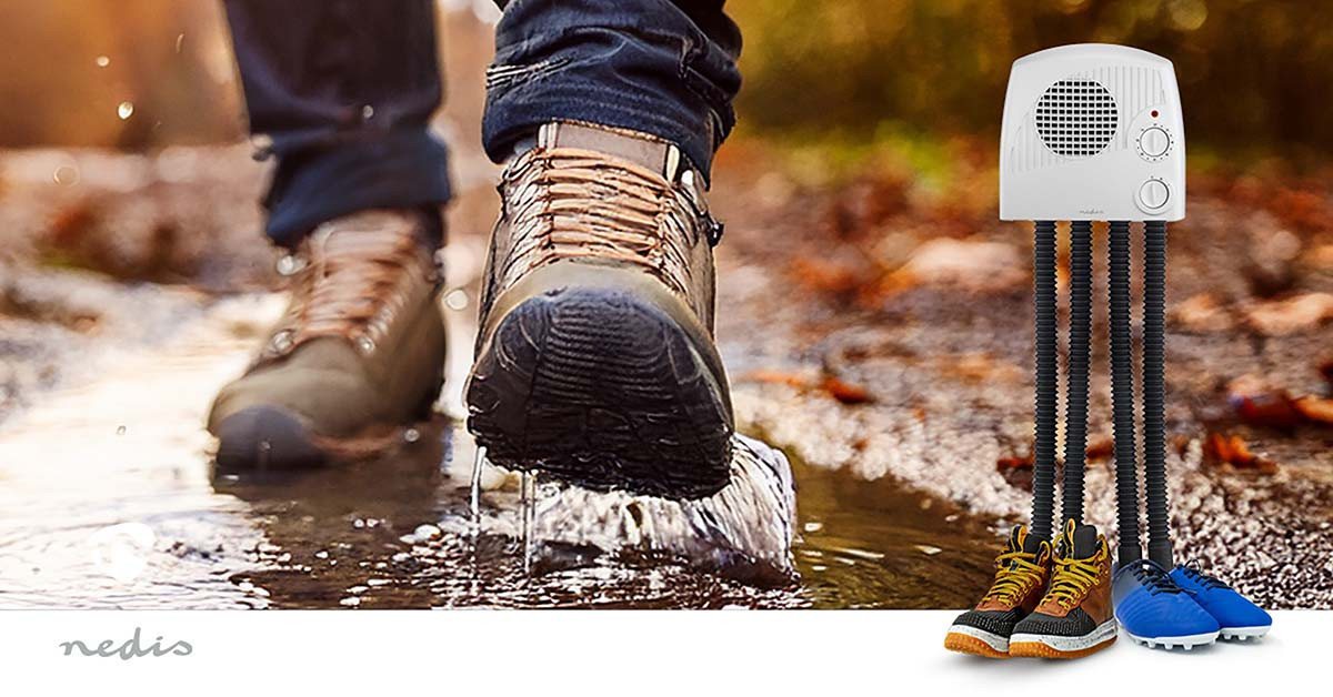 Nedis Schuhtrockner HTSH40WT, 350 W, Trocknet zwei Paar, Timer, Abschaltautomatik, Überhitzungsschutz – Bild 5 von 5