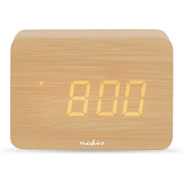 Nedis Wecker CLDK2008BN LED-Display, Datum, Raumtemperaturanzeige, Snooze-Funktion, USB