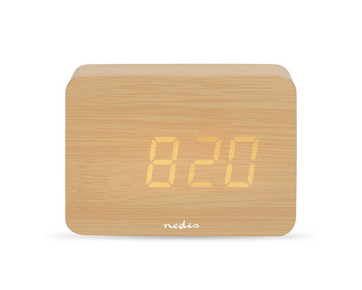 Nedis Wecker CLDK2008BN LED-Display, Datum, Raumtemperaturanzeige, Snooze-Funktion, USB – Bild 3 von 5