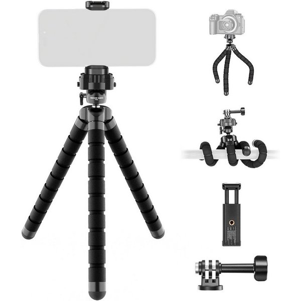 Neewer Kamerahalterung TP001 Flexibles Handy Stativ, Oktopus Mini Tischstativ, (Packung, Vlog Selfie Stick Halterung für Smartphone Kamera Videoaufnahmen)