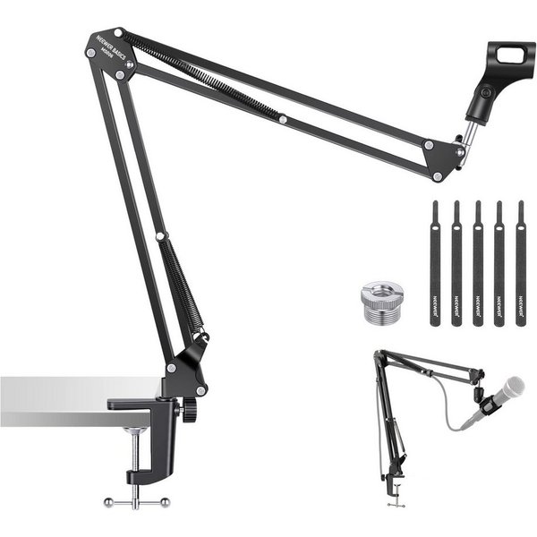 Neewer Mikrofon-Halterung MS006 Mikrofonarmständer Scherenarm Mikrofonarm Tischhalterung, (Packung, mit Clip, 3/8" auf 5/8" Adapter, für Blue Yeti Snowball Hype