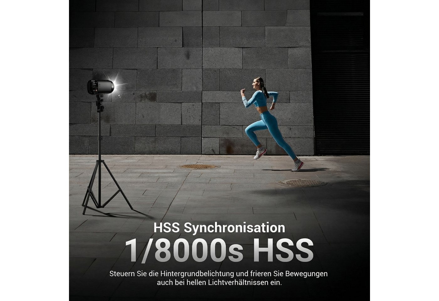 Neewer Q120 120Ws 2,4G TTL Outdoor Blitzgerät, 1/8000s HSS Studio Monolight Blitzgerät, (kompatibel mit Godox, 3000mAh Akku / 420 Blitze / 1,5s Blitzladezeit) – Bild 4 von 5