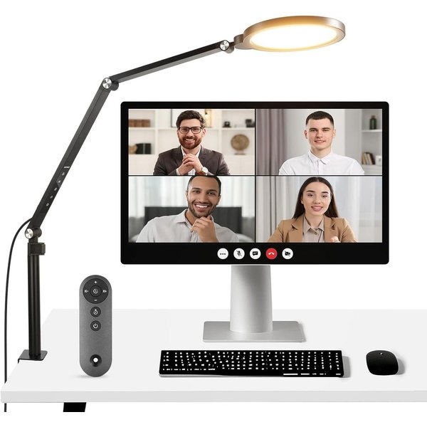 Neewer Ringlicht R18 Ringlicht 7", 18W, Dimmbar, mit Touchpanel und Fernbedienung, mit Gelenkarm und C Klemme, für Streaming Videokonferen Telefon Zoom