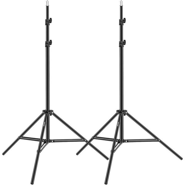 Neewer ST-190 2er-Pack 190 cm Aluminium-Stativständer, für Studio Kits Lampenstativ (Höhenverstellbar von 66 bis 190 cm, für Fotografie Lichter Softboxen)
