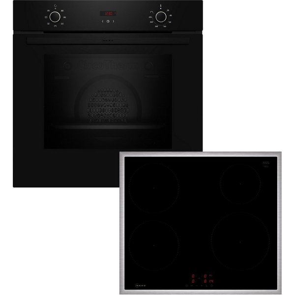NEFF Backofen-Set BX36IB0, mit Teleskopauszug nachrüstbar, CircoTherm® zum Backen auf 3 Ebenen & Powerstufe für schnelle Hitze