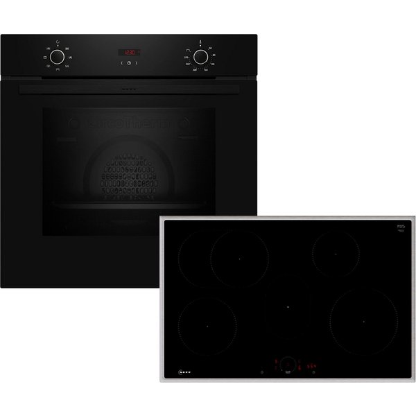 NEFF Backofen-Set BX38IB0, mit Teleskopauszug nachrüstbar, CircoTherm® zum Backen auf 3 Ebenen & Powerstufe für schnelle Hitze