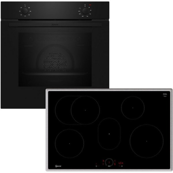 NEFF Backofen-Set N 30/N 70 BX18IB, mit Teleskopauszug nachrüstbar, Steuerung per Fingerdreh & CircoTherm® für Backen auf 3 Ebenen