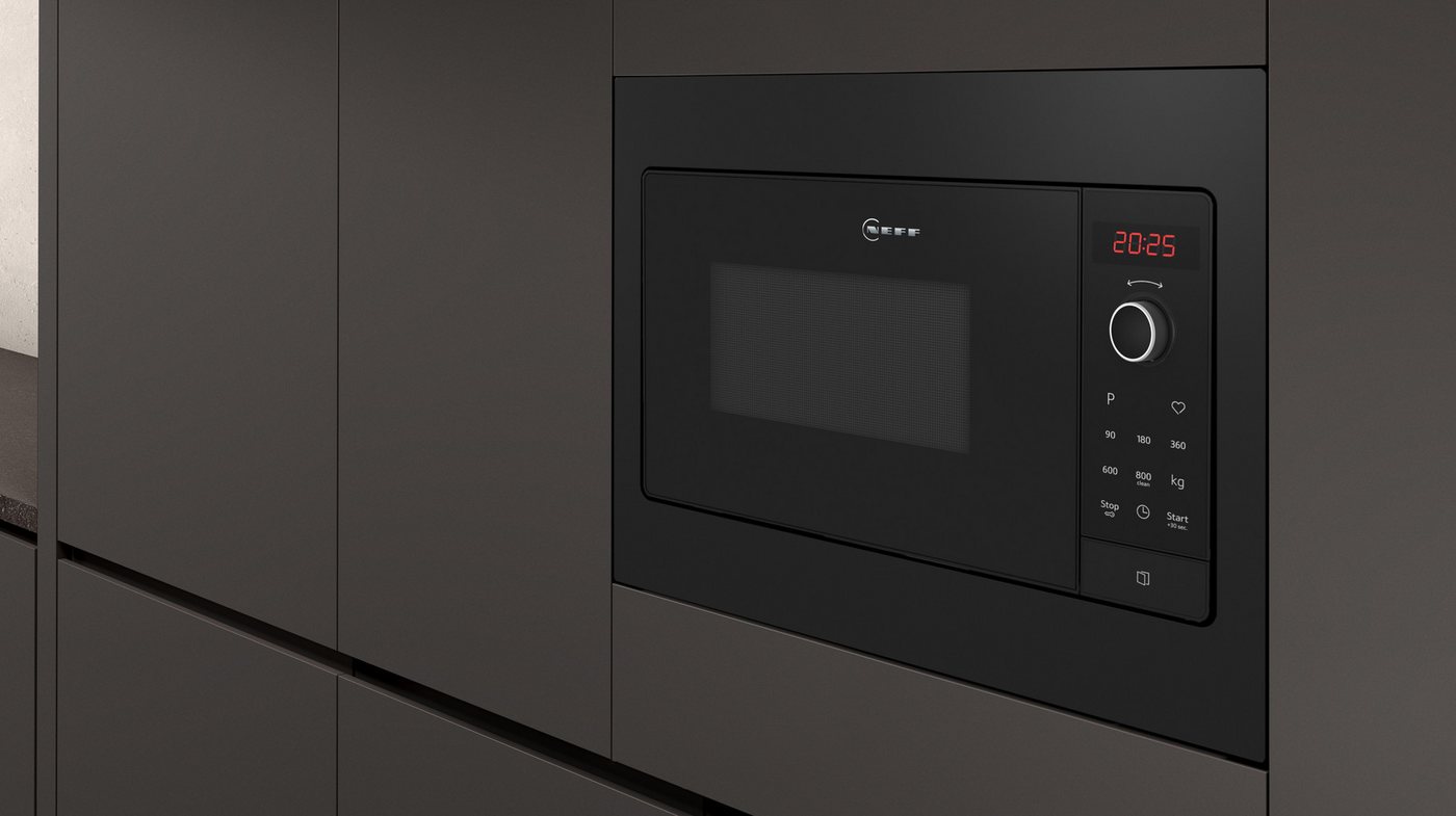 NEFF Einbau-Mikrowelle HLAWG25S3, Mikrowelle, 20 l, 38 cm hohe, 50 cm breite Einbau-Mikrowelle mit LED-Display – Bild 3 von 5