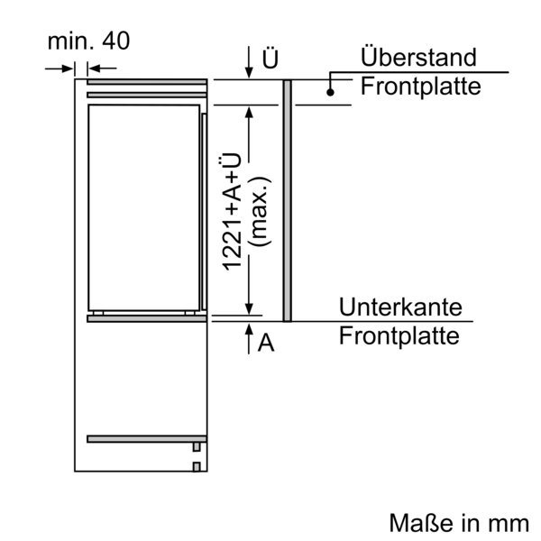 NEFF Einbaukühlschrank KI1412FE0, 122,5 cm hoch, 56 cm breit, Fresh Safe: Schublade für flexible Lagerung von Obst & Gemüse – Bild 5 von 5