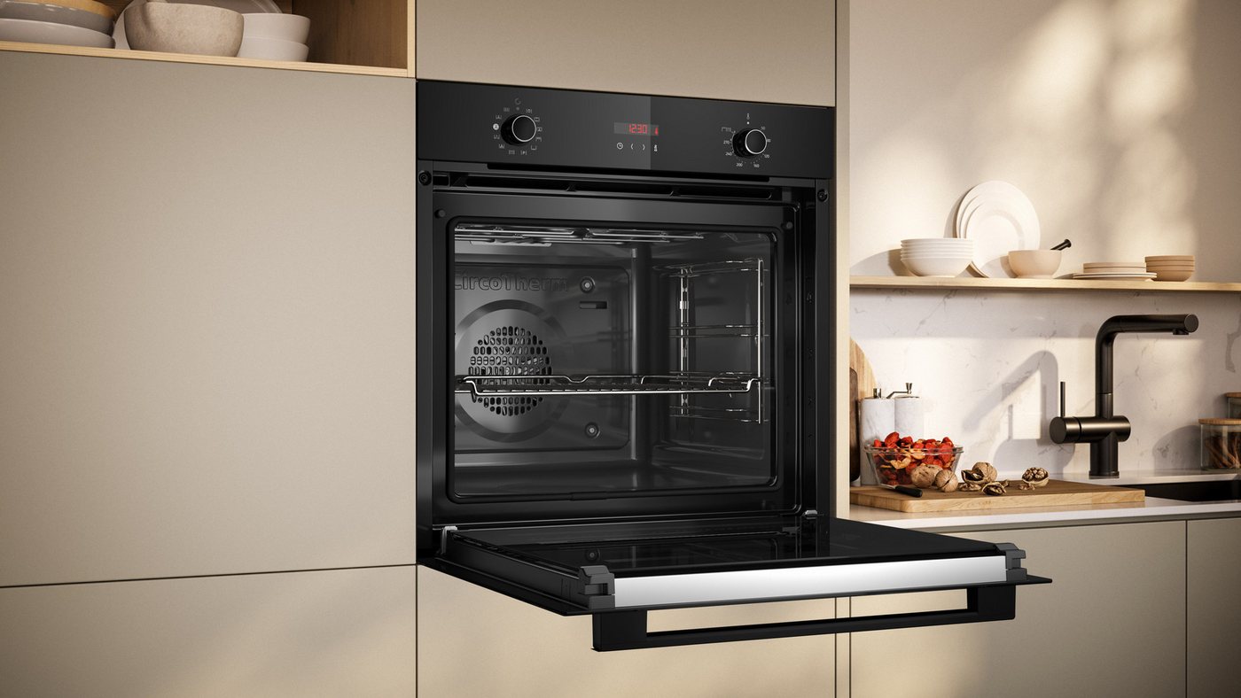 NEFF Pyrolyse Backofen N 30 B2CVG6AK3, mit Teleskopauszug nachrüstbar, Pyrolyse-Selbstreinigung, Knuspriges Base Steam & Pyrolyse-Selbstreinigung – Bild 2 von 5