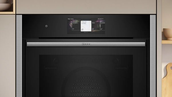 NEFF Pyrolyse Backofen N 90 B64CT73N0, mit Teleskopauszug nachrüstbar, Hydrolyse, Versenkte Slide & Hide® Ofentür & starkem Pyrolyse-Duo – Bild 2 von 5