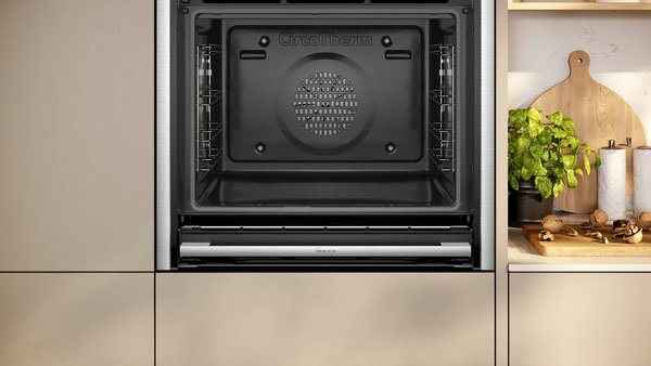 NEFF Pyrolyse Backofen N 90 B64CT73N0, mit Teleskopauszug nachrüstbar, Hydrolyse, Versenkte Slide & Hide® Ofentür & starkem Pyrolyse-Duo – Bild 3 von 5