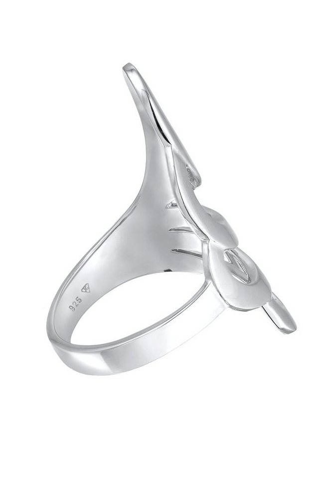 Nenalina Fingerring Basic Wellen Geschwungen Schlicht 925 Silber – Bild 4 von 5