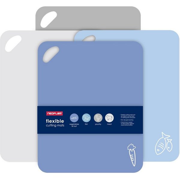 NEOFLAM® Schneidebrett Flexible Schneidematten, 4tlg., Kunststoff, (4-St)