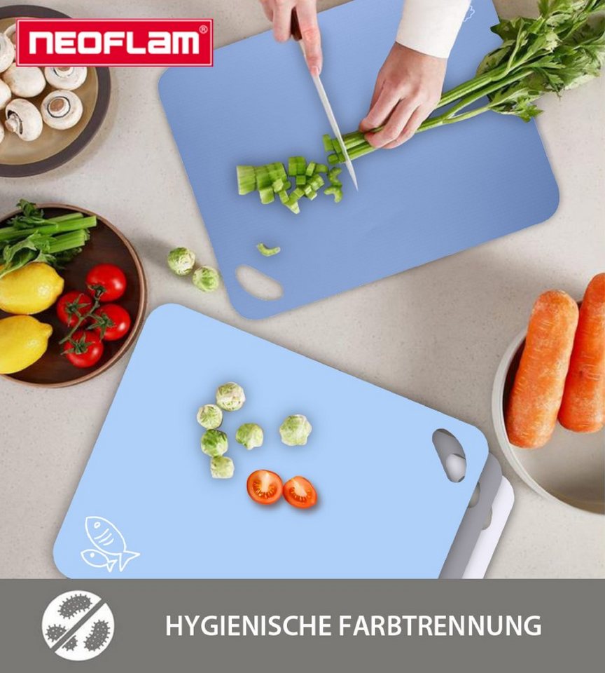 NEOFLAM® Schneidebrett Flexible Schneidematten, 4tlg., Kunststoff, (4-St) – Bild 2 von 5
