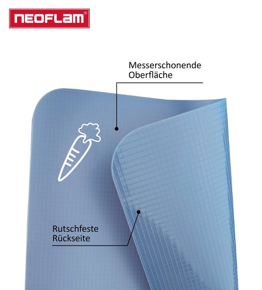 NEOFLAM® Schneidebrett Flexible Schneidematten, 4tlg., Kunststoff, (4-St) – Bild 4 von 5