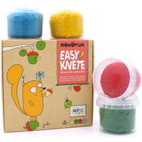 neogrün Bio Spielknete "Easy Knete", 4er Set "Yuka", blau/grün/gelb/rot