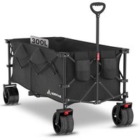 NEOLYMP Bollerwagen Bollerwagen faltbar in 200 oder 300 L bis 200 kg mit Bremse, Höhenverstellbarer Teleskopgriff und Feststellbremse