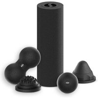 NEOLYMP Faszienrolle Set – 5-in-1 Massage-Set, EPP-Hartschaum, Größe 5 in 1 Set in Schwarz